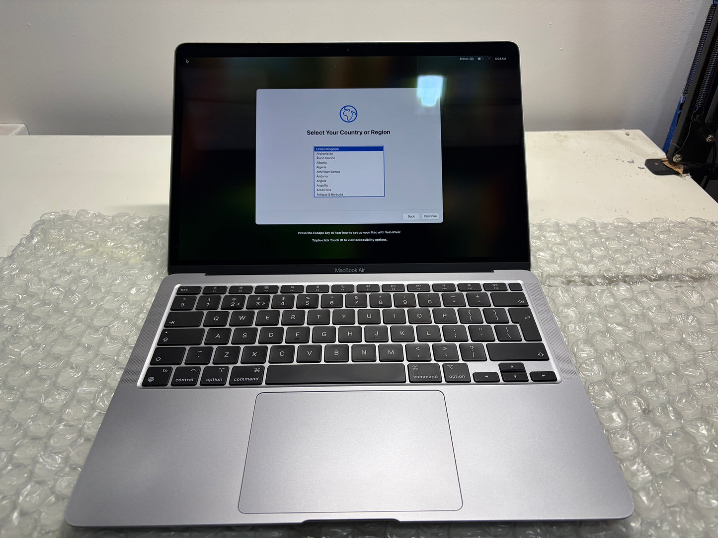 MacBook Air 13" Retina Late 2020 M1 8GB RAM 256GB SSD (A2337) MS582